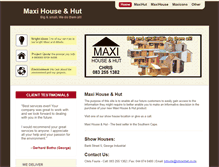 Tablet Screenshot of maxihouseandhut.co.za